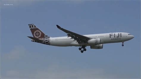 Fiji Airways Airbus A330 200 Landing Auckland Airport Youtube