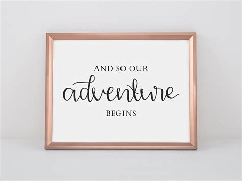 And So Our Adventure Begins Sign Adventure Wedding Sign Etsy