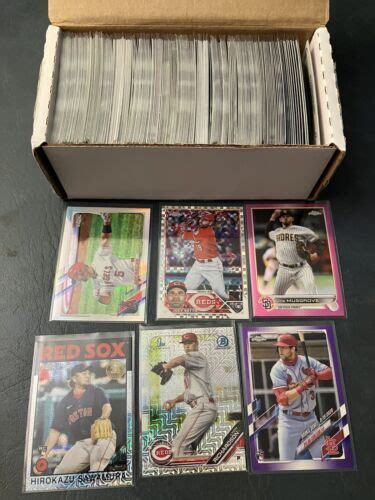 Card Baseball Chrome Refractor Lot Topps Mega Box Color Sepia