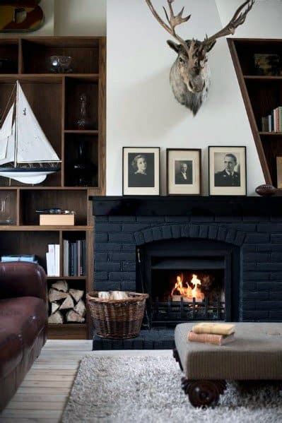 Black Painted Brick Fireplace Pictures Fireplace Guide By Linda