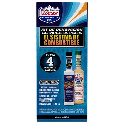 Lucas Oil Kit Completo De Limpiador Del Sistema De Combustible