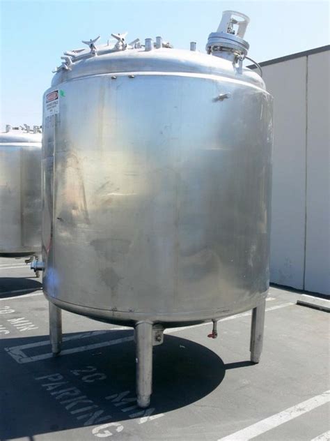 Used Liter Mueller Gallon Ss Jacketed Reactor Mix Tank