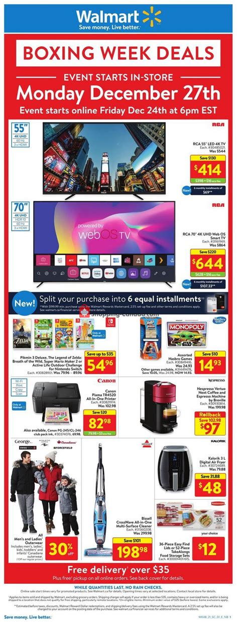 Walmart Canada Flyer Boxing Week Deals Atlantic December 26