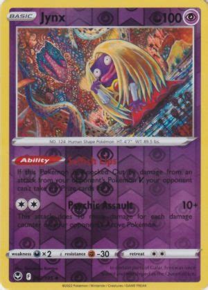 Jynx 62 195 Silver Tempest Reverse Holo Uncommon Shady Bloom