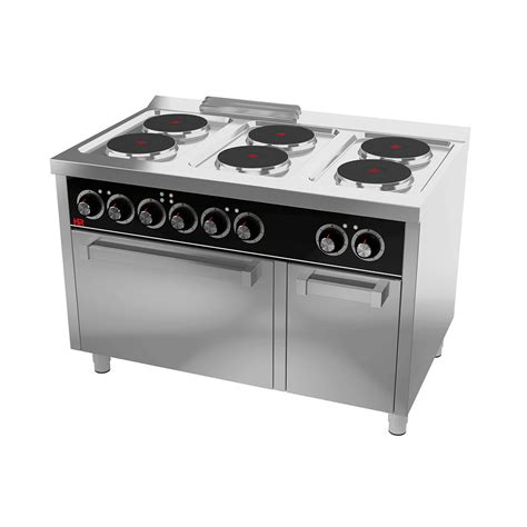 Cocina eléctrica 6 placas con horno HR FAINCA SERIE 750 Osteleria