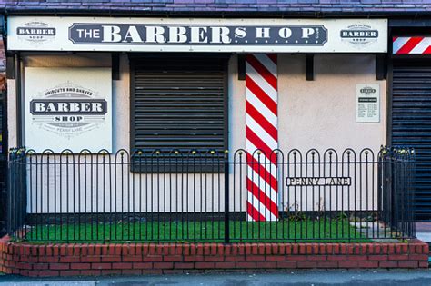 Barber Shop In Penny Lane Liverpool Uk Stock Photo - Download Image Now ...