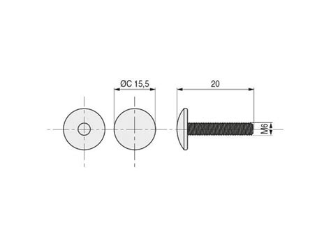 Tornillo Rosca Metal Din 603 Rosca Tota Largo 20mm Metrica M 6