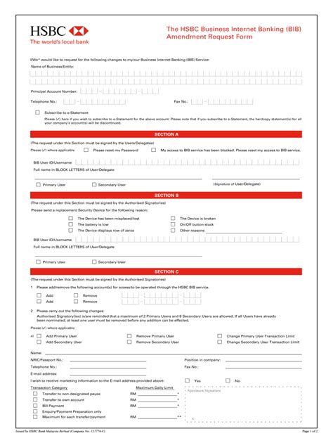 Hsbc Wiring Instructions