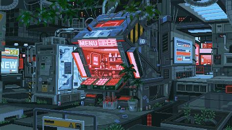 Waneella, pixel art, cyberpunk, city, plants, lights, HD wallpaper ...