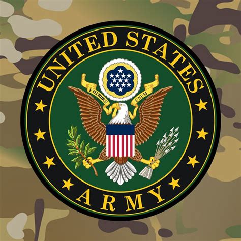 U.S. Army Emblem on ACU Camouflage | Truck bumper stickers, Truck ...