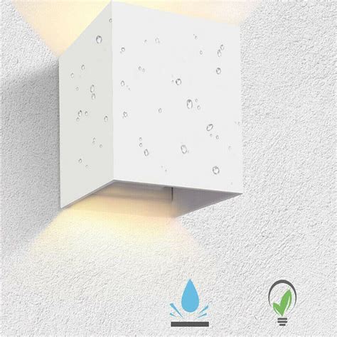 Applique Cubo Led W Faretto Lampada Parete Muro Luce Bianco Naturale