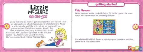 Lizzie McGuire On the Go VGDB Vídeo Game Data Base