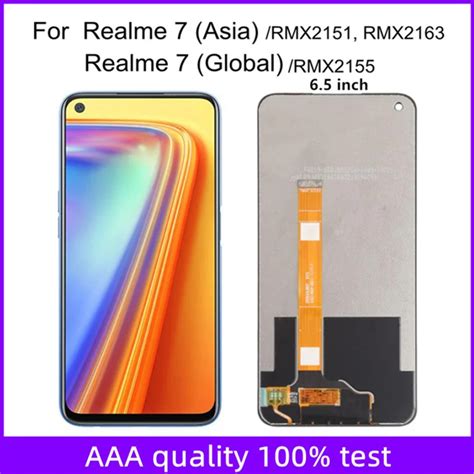 Pantalla LCD De 6 5 Pulgadas Probada Para Realme 7 5G RMX2111 Asia