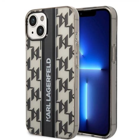 Karl Lagerfeld Iphone Plus Skal Monogram Vertical Stripe Svart