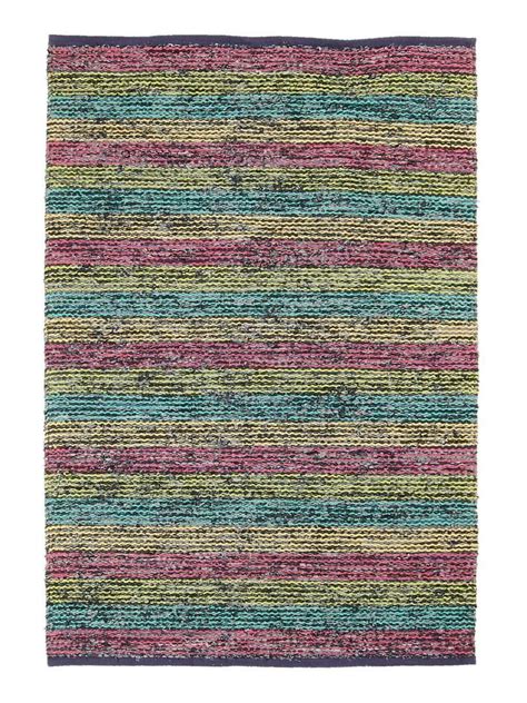 Tapis kilim fait main en coton motif géométrique Multicolore Kiabi