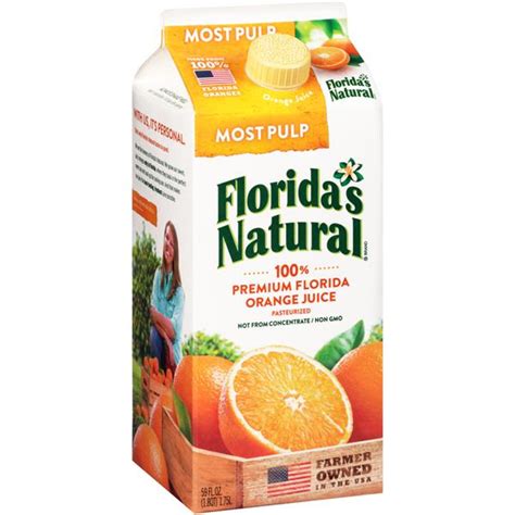 Florida S Natural 100 Pure Most Pulp Orange Juice Hy Vee Aisles