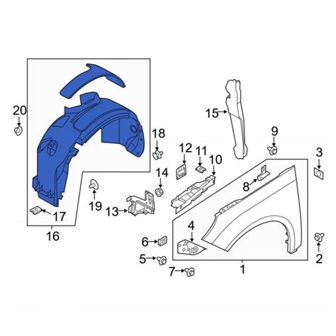 Ford Oe Am Z B Front Right Fender Splash Shield