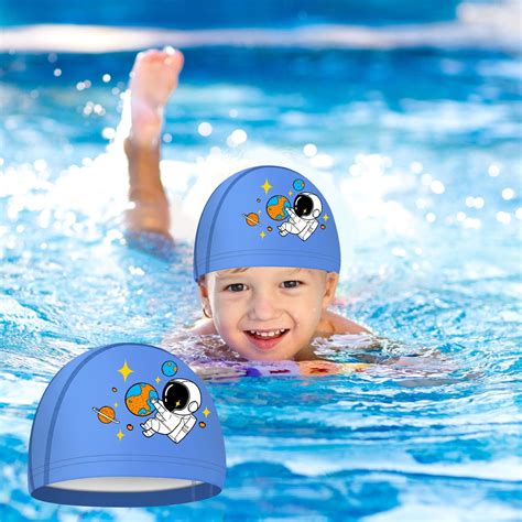 kkbbma under $5 Kids Swim Caps for Boys Girls Age 2-12 Swimming Hat Pool Cap Child Swim Hat for