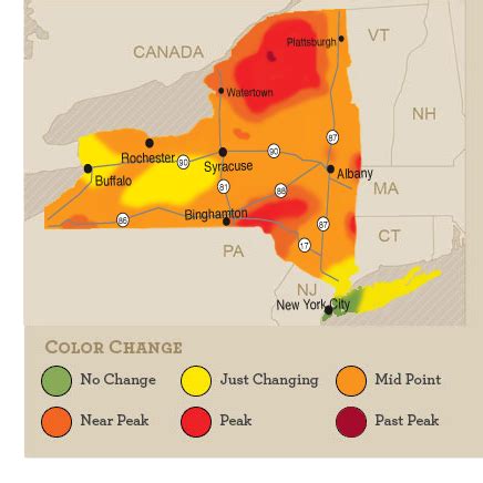 Adirondack Fall Foliage Map