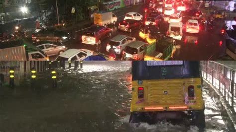 Watch Heavy Rainfall Causes Massive Traffic Jam In Chennai 3 Dead