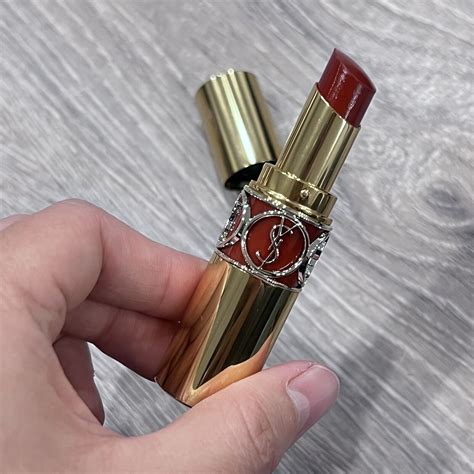 Ysl Yves Saint Laurent Rouge Volupte Shine Lipstick Balm In 80 Chili