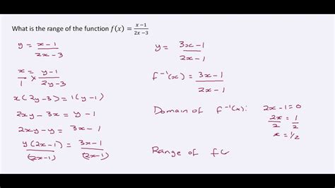 Domain And Range Of Rational Functions Youtube