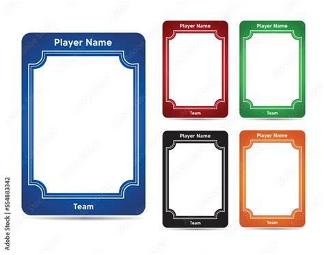 Sport Trading Card Border Photo Frame Template Stock Vector Adobe Stock