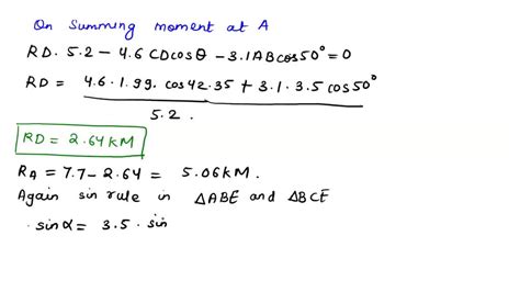 Solved Question Determine The Forces In Members Be And Ce Of The