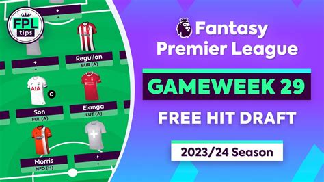 FPL GW29 FREE HIT DRAFT Son Elanga Morris Blank Gameweek 29