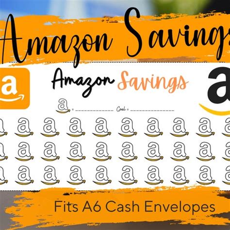 Amazon Savings Mini Tracker For Cash Budgeting Fits A6 Etsy