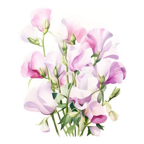 Sweet Peas In A Mason Jar Realistic Watercolor Paintings By Scarlett