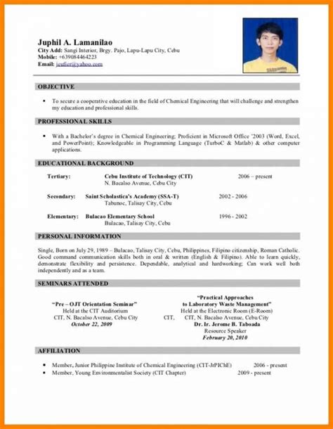 13 Philippine Biodata Form Unmiser Able Free Resume Format