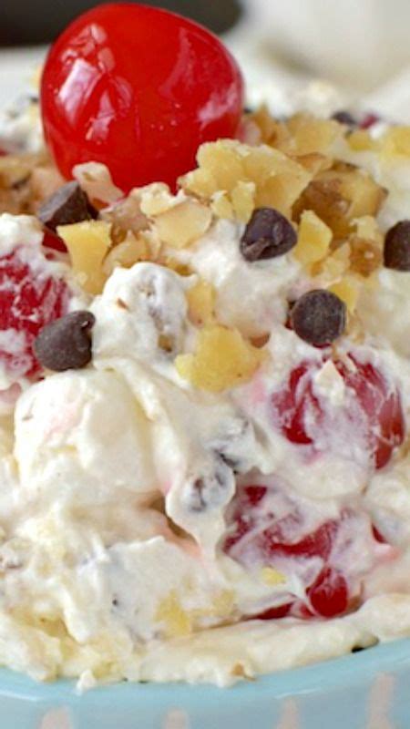 Banana Split Fluff Salad ~ All The Flavors Of A Banana Split Are In This Easy To Make Pudding