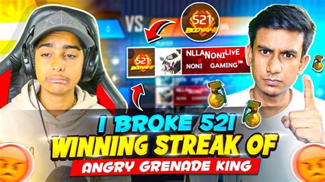 Yes I Broke 521 Winning Streak 😱 Angry Grenade King Vs Aditech 🤬 धोखा