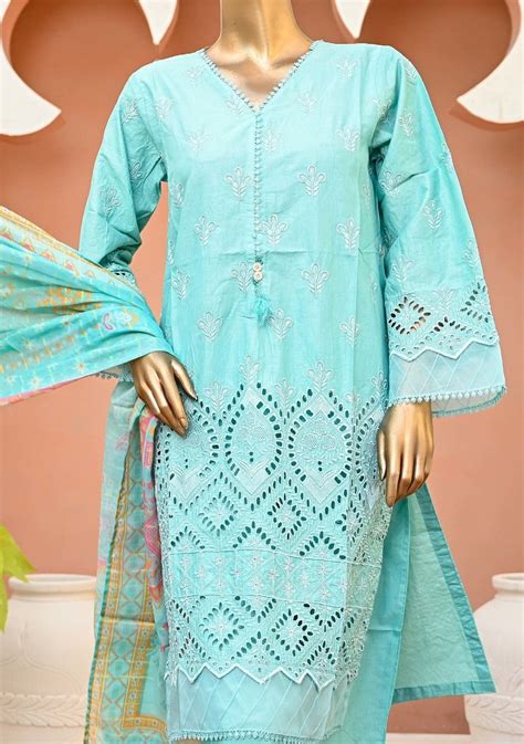 Bin Saeed Ready Made Chikankari Embroidered Dress Db24456