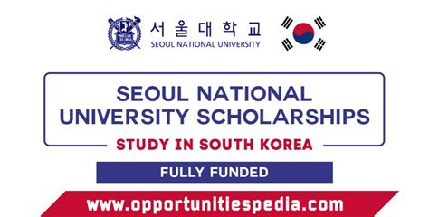 Seoul National University Scholarships 2024-25 in South Korea (Fully ...