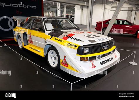 A 1985, Audi S1 E2 Sport Quattro part of a special 40thYears of the Audi Quattro anniversary ...