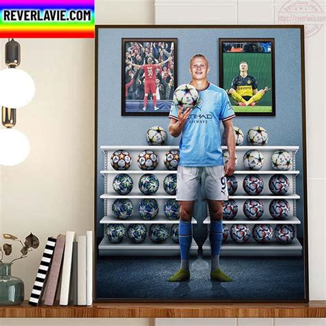 Erling Haaland Hits Ucl Goals At Years Old Home Decor Poster