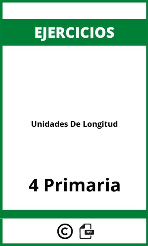 Ejercicios Unidades De Longitud Primaria Pdf