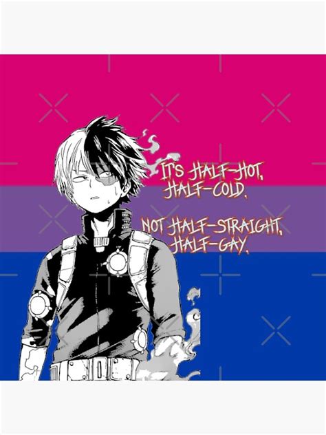 My Hero Academia Todoroki Bisexual Pride Flag Sticker By Queerwriter