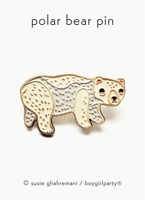 Polar Bear Pin Enamel Pin By Boygirlparty Susie Ghahremani