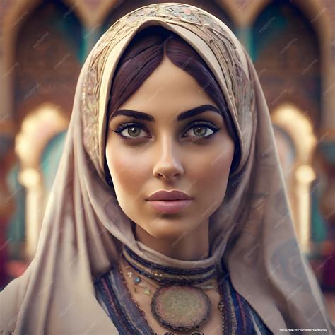 Premium Ai Image Hijab Model Arabian Girl