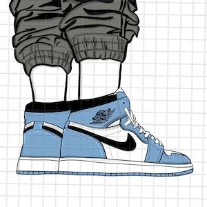 Jordan Sneakers Carolina Blue Svg - Etsy