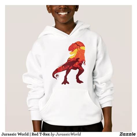 Jurassic World Red T Rex Hoodie Zazzle Jurassic World Red T Hoodies