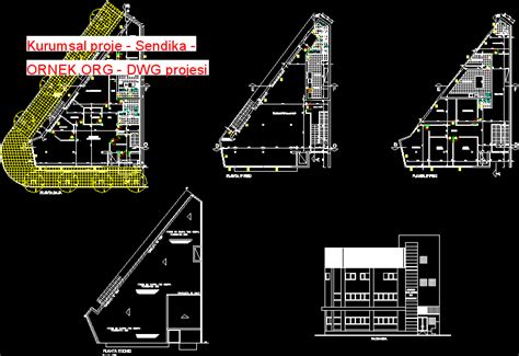 Kurumsal Proje Sendika Dwg Projesi Autocad Projeler