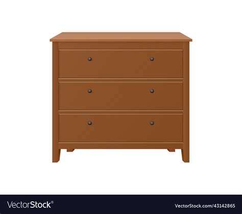 Realistic Chest Of Drawers Royalty Free Vector Image