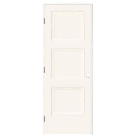 Masonite Livingston 30 In X 80 In White 3 Panel Square Hollow Core Prefinished Molded Composite