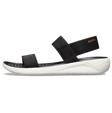 Sand Lia Crocs Literide Slide Preto Branco Compre Agora Dafiti Brasil