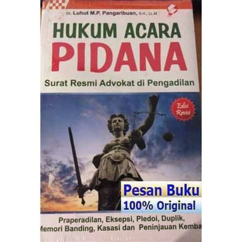 Jual Buku Hukum Acara Pidana Surat Resmi Advokat Di Pengadilan Luhut