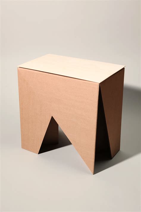 Flat Pack Cardboard Stool On Behance